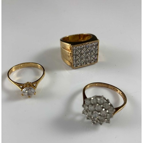 774 - 3 MODERN TRU DIAMONDS DRESS RING