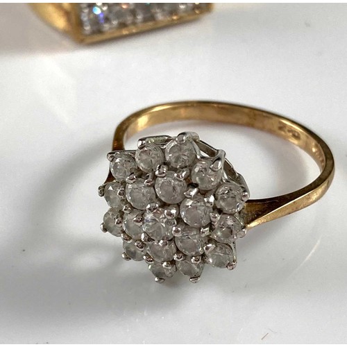 774 - 3 MODERN TRU DIAMONDS DRESS RING