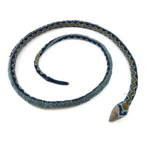 468 - BEAD WORK SNAKE, POSSIBLY TURKISH PRISONER OF WAR