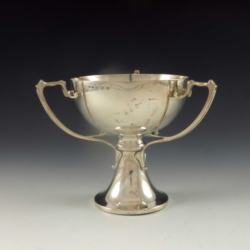 634 - VERY STYLISH EDWARDIAN SILVER TYG TROPHY BY ES BARNSLEY AND COMPANY BIRMINGHAM 3 FINE STYLISED FOLIA... 