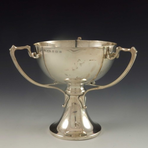 634 - VERY STYLISH EDWARDIAN SILVER TYG TROPHY BY ES BARNSLEY AND COMPANY BIRMINGHAM 3 FINE STYLISED FOLIA... 