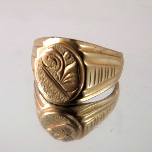 780 - 18ct GOLD GENTS SIGNET RING, APPROX. 10g