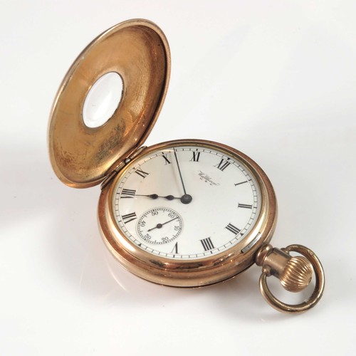 841 - WALTHAM POCKET WATCH DENNISON CASE NO 682096 T/W A SILVER CASED POCKET WATCH