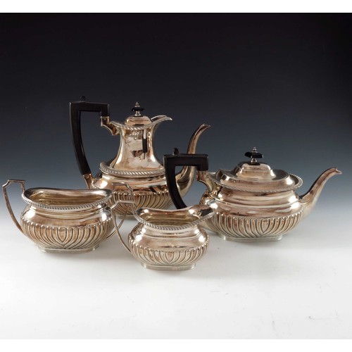 592 - 4 PIECE SILVER TEA SET APPROX. 2100g GROSS WEIGHT