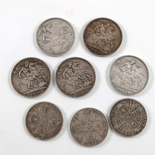 691 - COLLECTION OF 8 VICTORIAN CROWNS, VARYING CONDITION