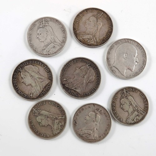 691 - COLLECTION OF 8 VICTORIAN CROWNS, VARYING CONDITION