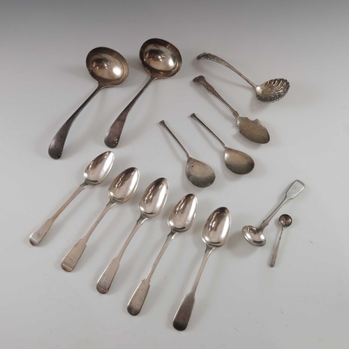 658 - QTY. MISC. SILVER SPOONS, APPROX. 325g