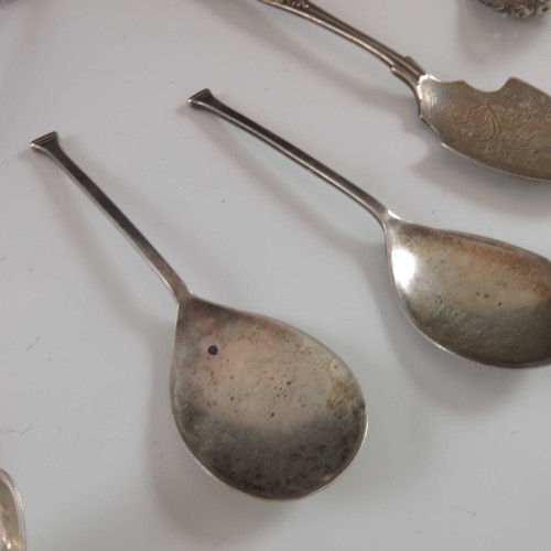 658 - QTY. MISC. SILVER SPOONS, APPROX. 325g