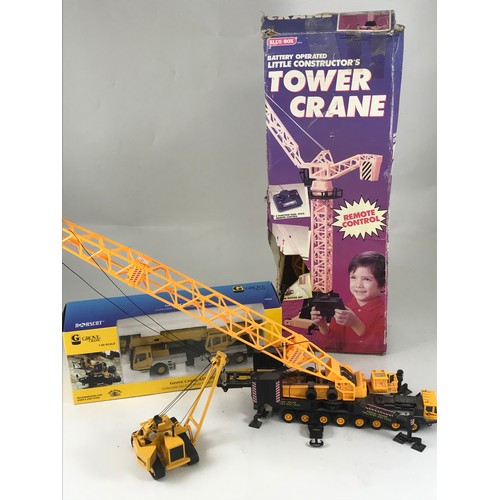 116 - BOXED NORSCOT GROVE CRANE ATS540 1:50 SCALE, JOEL TRACKED CRANE, RHEIN RUHR MAXILIFT CRANE, & BOXED ... 