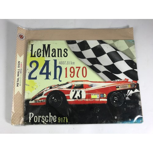 42 - REPRO METAL WALL SIGN, LE MANS 24H 1970 PORSCHE 917K