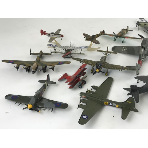 224 - COLLECTION OF SUNDRY DIE CAST AIRCRAFT, CORGI, ALTAS AND DINKY, ALL UNBOXED, SOME AF, APPROX. 15