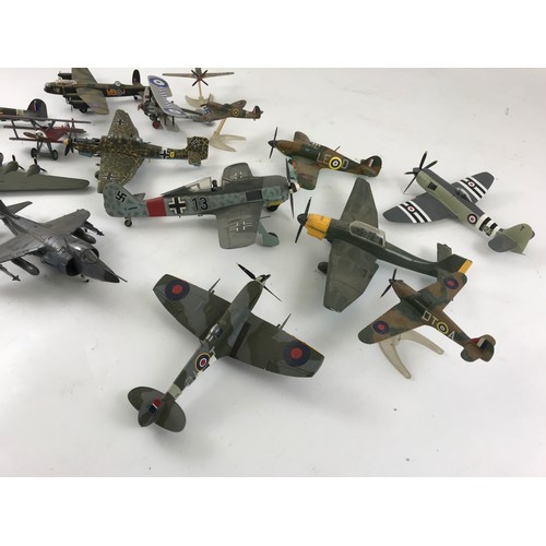 224 - COLLECTION OF SUNDRY DIE CAST AIRCRAFT, CORGI, ALTAS AND DINKY, ALL UNBOXED, SOME AF, APPROX. 15