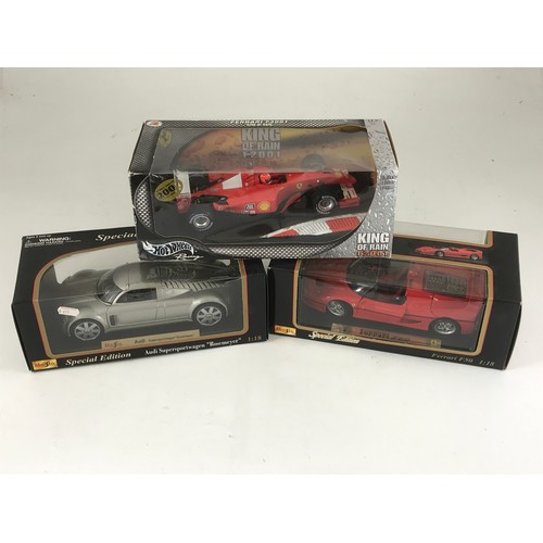 158 - BOXED HOTWHEELS RACING LIMITED EDITION 'KING OF RAIN F2001' 1:18 SCALE, BOXED MAISTO SPECIAL EDITION... 