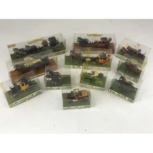 147 - 11 PLASTIC BOXED 'BRUMM SERIES HISTORICAL' INCLUDING 'COUPE DORMEUSE DI PAOLINA BONAPARTE', 'PHAETON... 