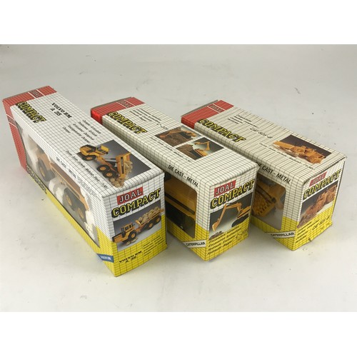 135 - 3 JOAL COMPACT, VOLVO BM A35 1:50 SCALE, CATERPILLAR CAT 825-B 1:50 SCALE,  CATERPILLAR C-225 1:70 S... 