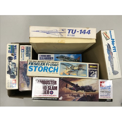 315 - ASSORTED PLASTIC MODEL KITS INCLUDING TAMIYA, HASEGAWA, ACADEMY, ITALERI, HELLER AND POSSIBLY A RUSS... 