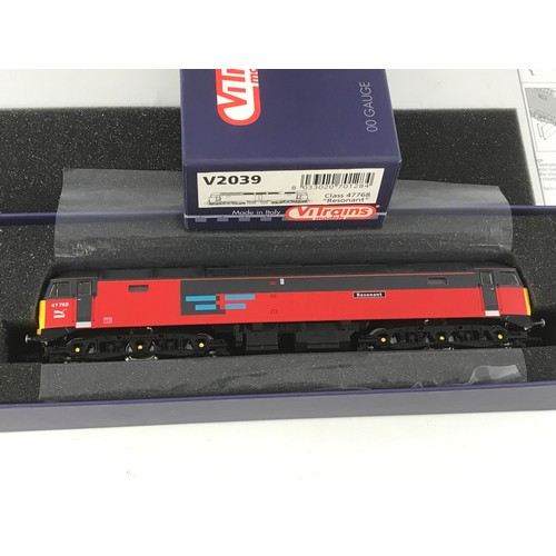 447 - VITRAINS MODELS 00 GAUGE BOXED V2039 CLASS 47768 'RESONANT', IN RES LIVERY, VGC.