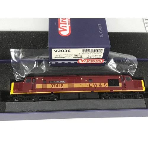 443 - VITRAINS MODELS 00 GAUGE BOXED V2036 CLASS 37418 EW&S - E.L.R.,