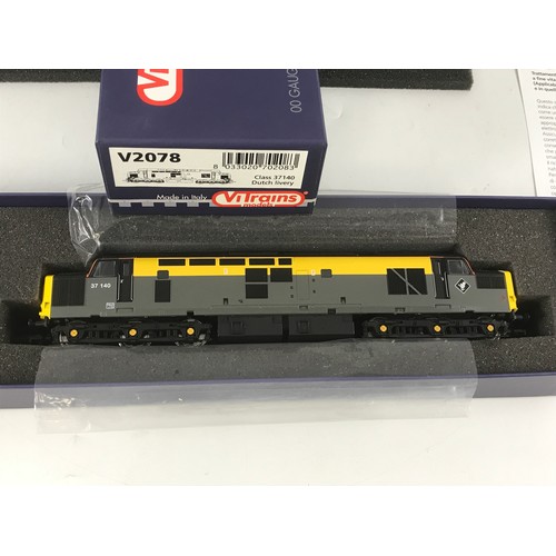 445 - VITRAINS MODELS, 00 GAUGE BOXED V2078 CLASS 37140 DUTCH LIVERY, VGC.