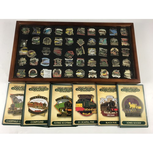 312 - RAILWAY BADGES, A DANBURY MINT / NATIONAL RAILWAY MUSEUM COLLECTION OF 50 GREAT BRITISH LOCOMOTIVES ... 