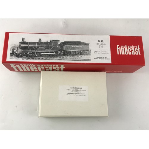 373 - LOCOMOTIVE KIT, SOUTH EASTERN FIRECAST BOXED SR T9 LOCO BODY KIT, SR T9 CHASSIS ETCHED NICKEL SILVER... 