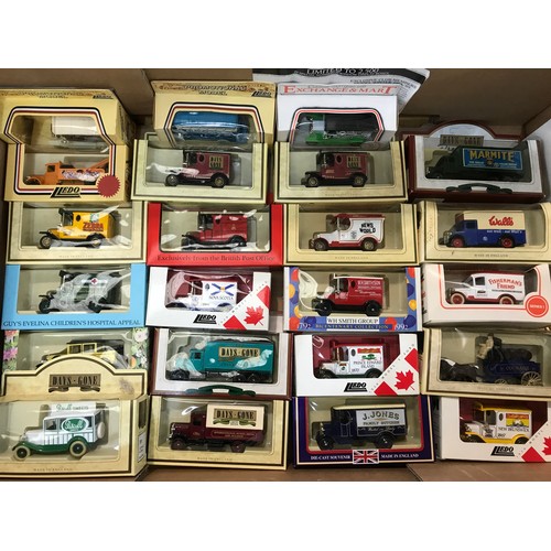 164 - LLEDO, BOXED MODELS MANY PROMOTIONAL INC. CANADA PROVINCIAL SERVICES, APPROX. 50 MODELS.