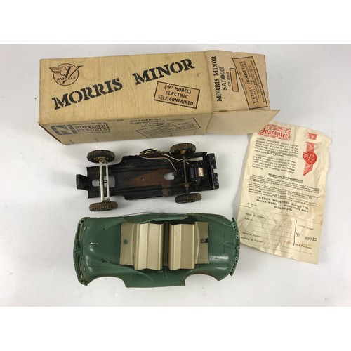 90 - 1950'S ERA VICTORY INDUSTRIES V MODEL. ELECTRIC SELF CONTAINED MODEL OF A MORRIS MINOR. NUFFIELD EXP... 