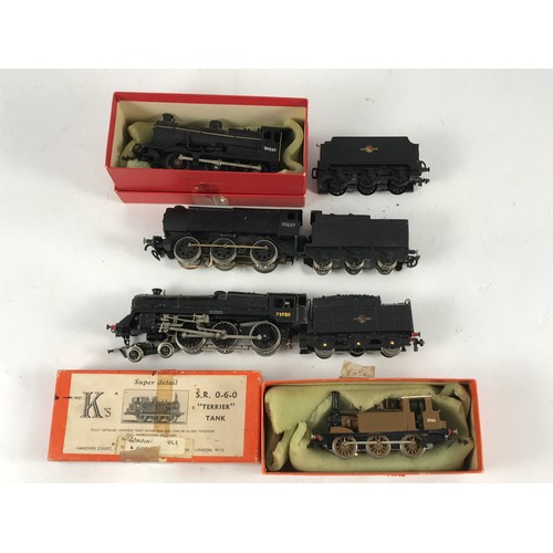 371 - KIT BUILT & KITS FOR 00 GAUGE MODEL RAILWAY. GEM MODEL L1 TYPE CHASSIS KIT, K'S TERRIER KIT PT BILUT... 