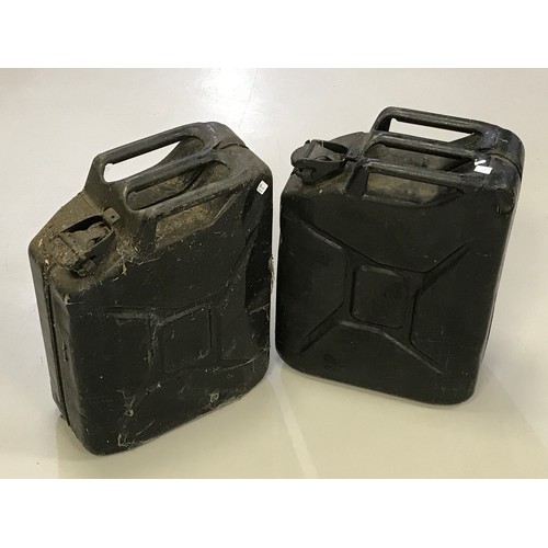 32 - 2 JERRY CANS, BOTH WITH CROWS FOOT MARK, 1953 & 1966.