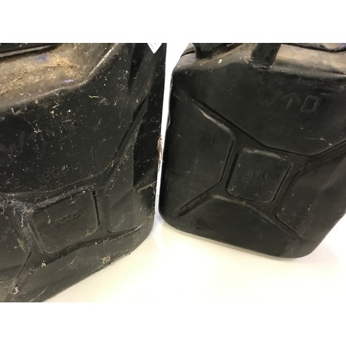 32 - 2 JERRY CANS, BOTH WITH CROWS FOOT MARK, 1953 & 1966.