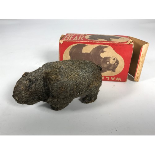 191 - A MASUDAYA,  BOXED TIN TOY MADE IN JAPAN OF A WALKING BEAR, APPROX 13 CM.