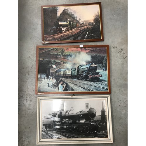 359 - RAILWAY INTEREST, 2 PRINTS ON BOARD OF PHILLP HAWKINS KING CLASS ON THE CORNISH RIVIERA EXPRESS AT D... 