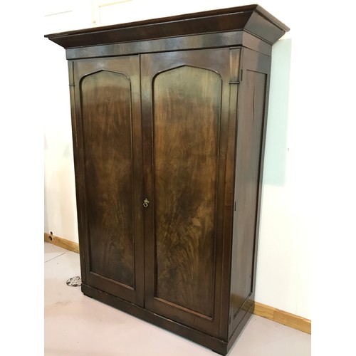 7 - VICTORIAN MAHOGANY WARDROBE 133cm wide and 206cm tall