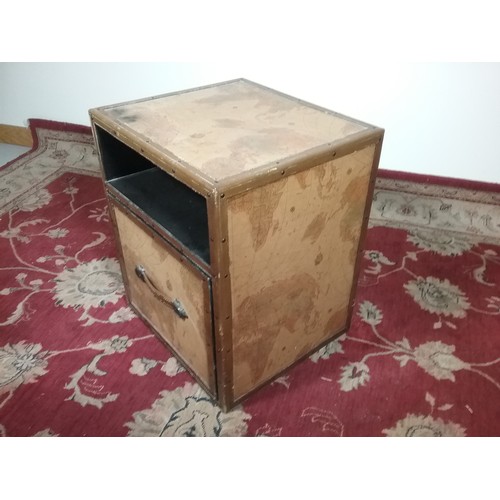 222 - MAP OF THE WORLD FILING CABINET 51cm wide and  62cm tall