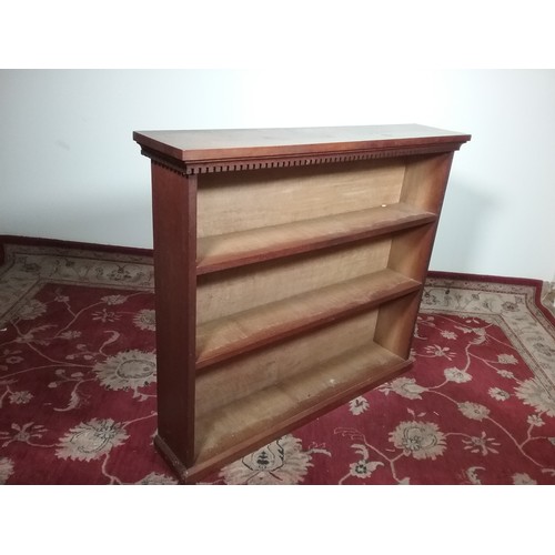 219 - OAK BOOKSHELVES 101cm long and  97cm tall