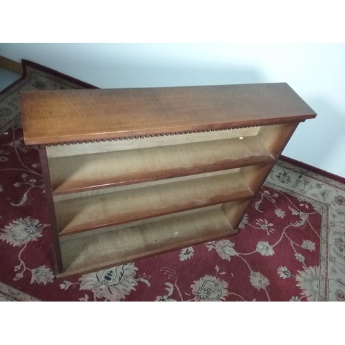 219 - OAK BOOKSHELVES 101cm long and  97cm tall