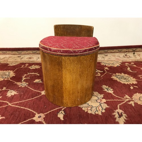 138 - ROUND TOPPED OTTOMAN STOOL 36CM IN DIAMETER 46CM HIGH