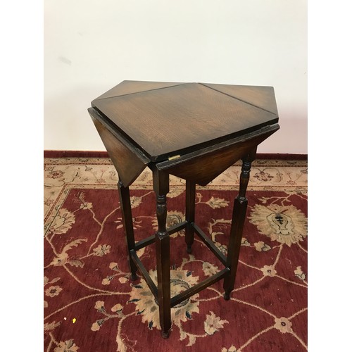 174 - ENVELOPE TABLE AND CARD TABLE WITH GREEN BEIGE