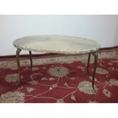 30 - MARBLE TOP TABLE 83cm x 64 cm and  45cm tall