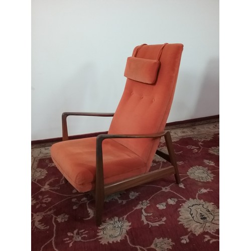 69 - PAIR OF STYLISH RECLINING CHAIRS OF SCANDINAVIAN INFLUENCE