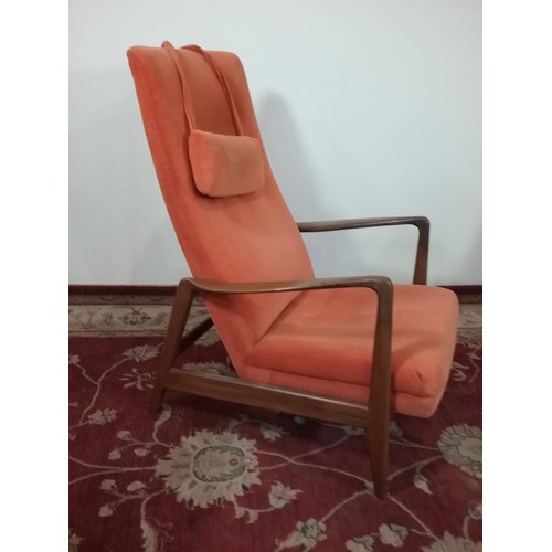 69 - PAIR OF STYLISH RECLINING CHAIRS OF SCANDINAVIAN INFLUENCE