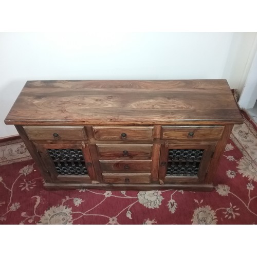 132 - SIDEBOARD POSSIBLY INDONESIAN 135cm wide and 81cm tall