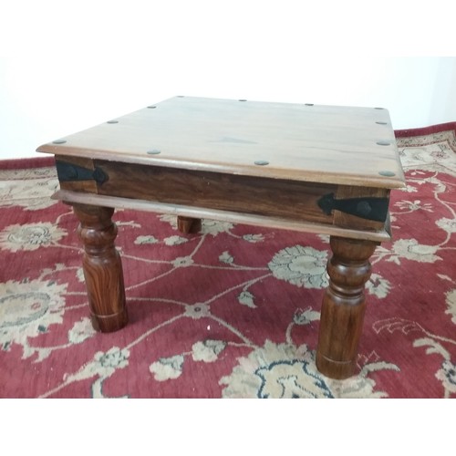 108 - INDONESIAN TYPE COFFEE TABLE 60cm SQUARE and 41cm tall