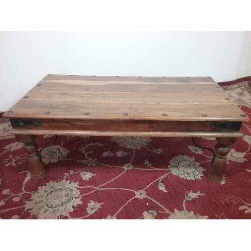 107 - INDONESIAN TYPE COFFEE TABLE 110cm long and  40cm tall