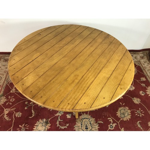 146 - TABLE WITH ROUND TOP AND CANE SUPPORT 125cm dia 75cm tall