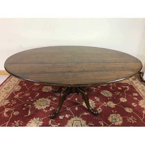 145 - OVAL TOP DINING TABLE 175cm long and  75cm tall