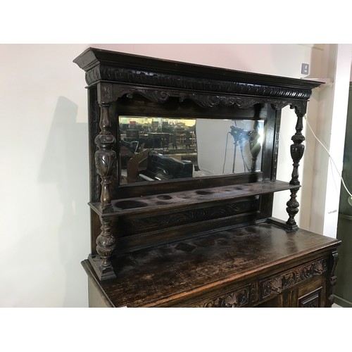 18 - GOTHIC OAK DRESSER 152cm wide and  202cm tall