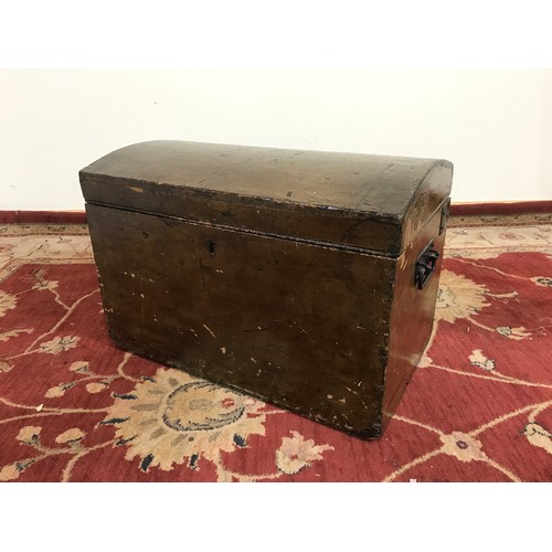 140 - SMALL DOME TOP TRUNK, APPROX. 57 cm W