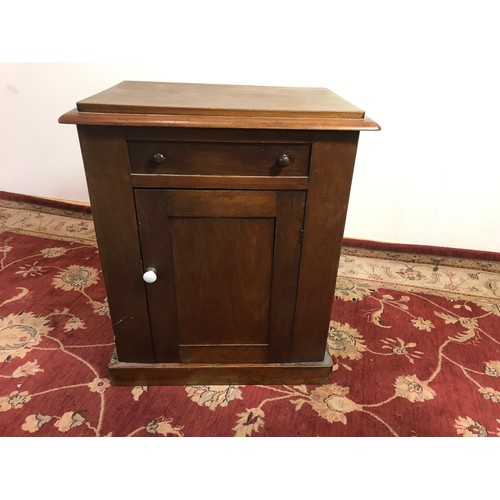 303 - MAHOGANY POT CUPBOARD APPROX 45 CM DEEP, 67CM WIDE