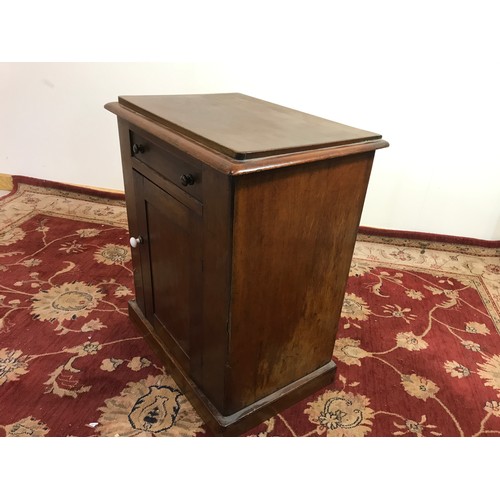 303 - MAHOGANY POT CUPBOARD APPROX 45 CM DEEP, 67CM WIDE